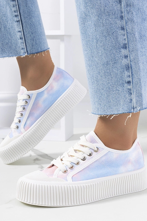 Blaue und rosa Steen-Sneaker für Damen