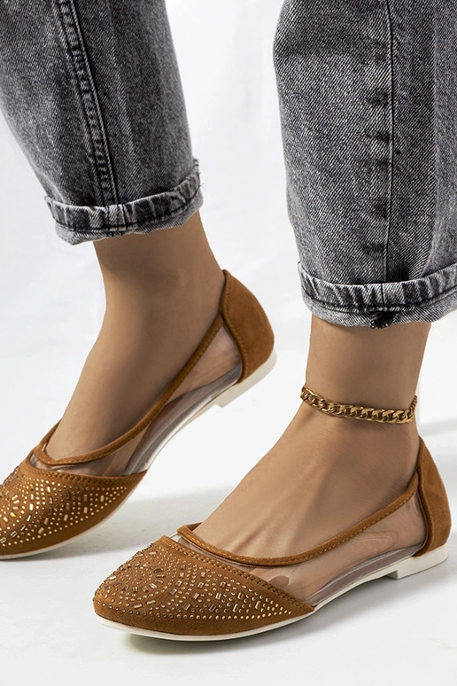 Braune halbtransparente Ballerinas... Braune halbtransparente Ballerinas...