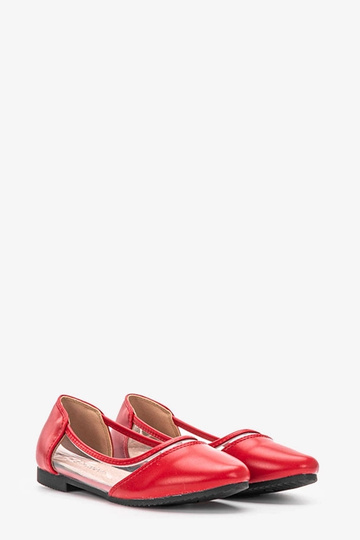 Rote halbtransparente Juva-Ballerinas