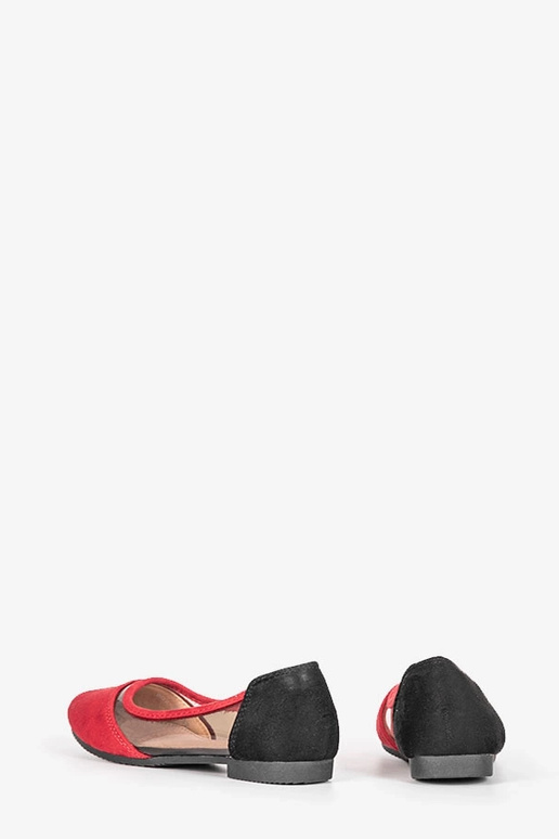 Kortes rote Wildleder-Ballerinas für...