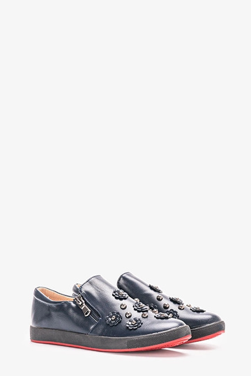 Marineblaue Jorik Kinder-Sneaker 2