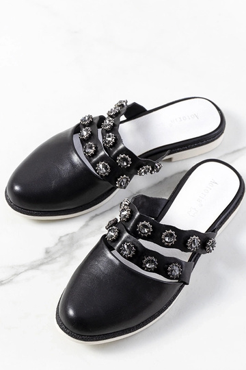 Schwarze Flip-Flops mit Nieten Asselt 2