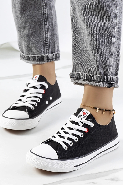 Schwarze klassische Damen-Sneaker Kolind