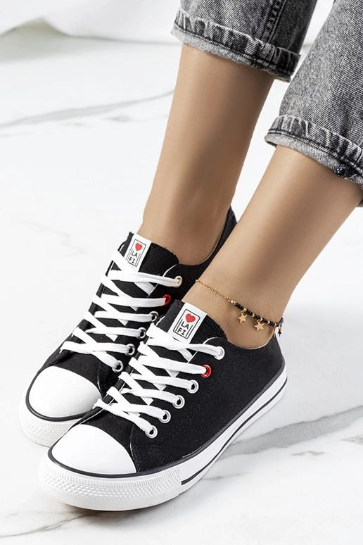 Schwarze klassische Damen-Sneaker Kolind