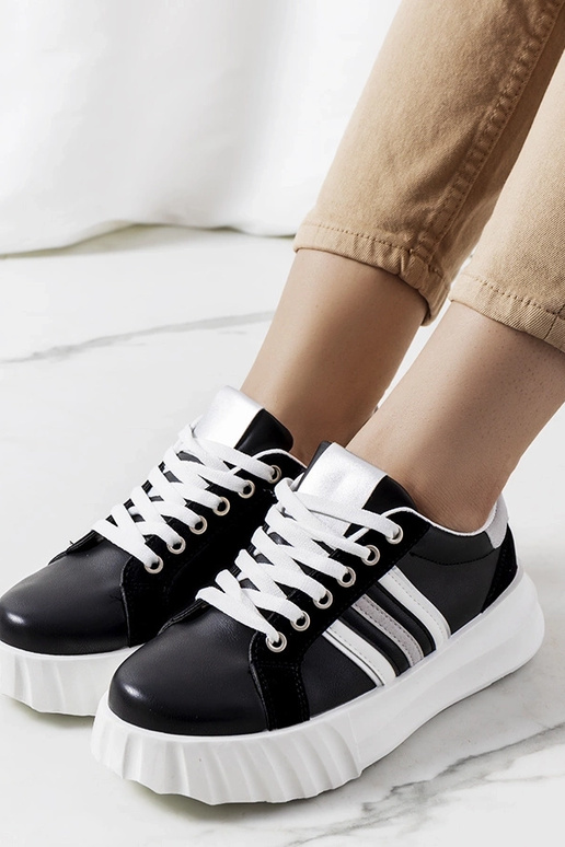 Schwarze Plateau-Sneakers „Prinsep“