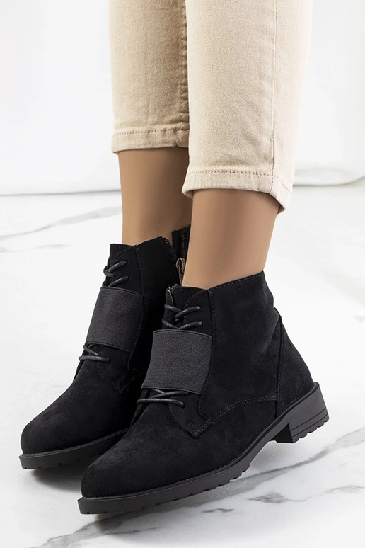 Schwarze Manoella-Stiefeletten