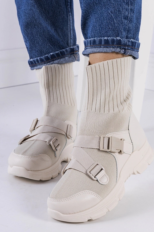 Beige Saker-Sneakers