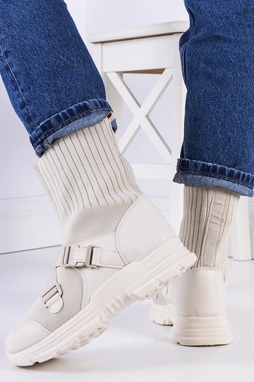 Beige Saker-Sneakers 2