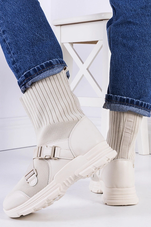 Beige Saker-Sneakers