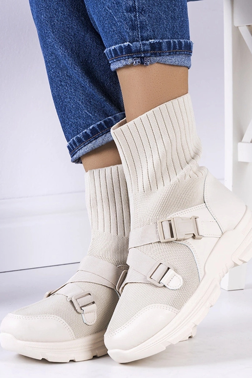 Beige Saker-Sneakers