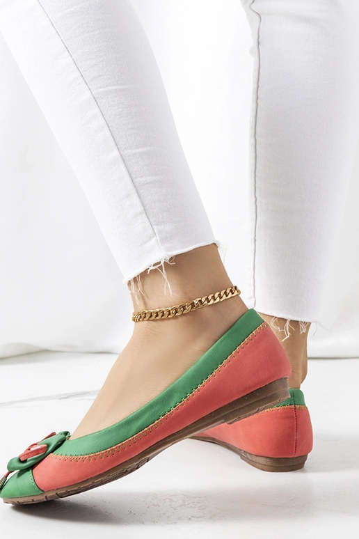 Grüne Eske Ballerinas mit Schleife Grüne Eske Ballerinas mit Schleife