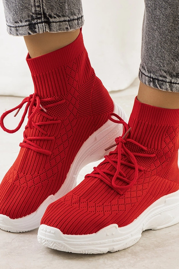 Rote Dowden-Socken-Sneaker