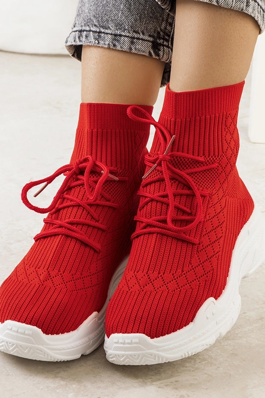Rote Dowden-Socken-Sneaker