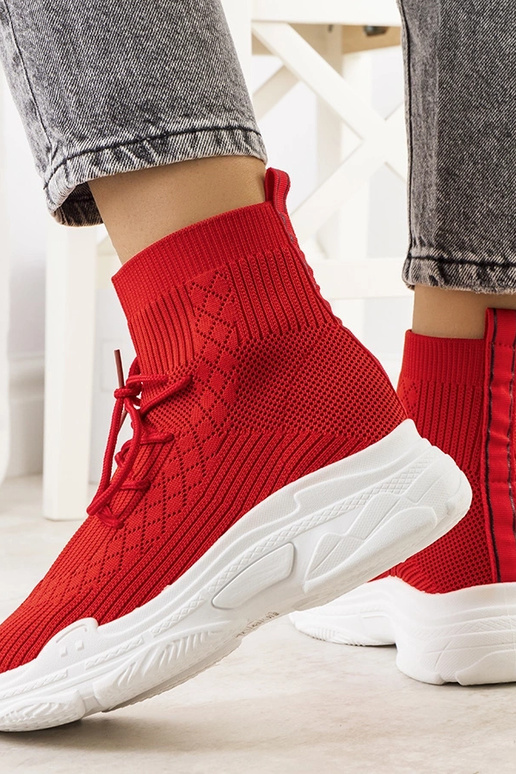Rote Dowden-Socken-Sneaker