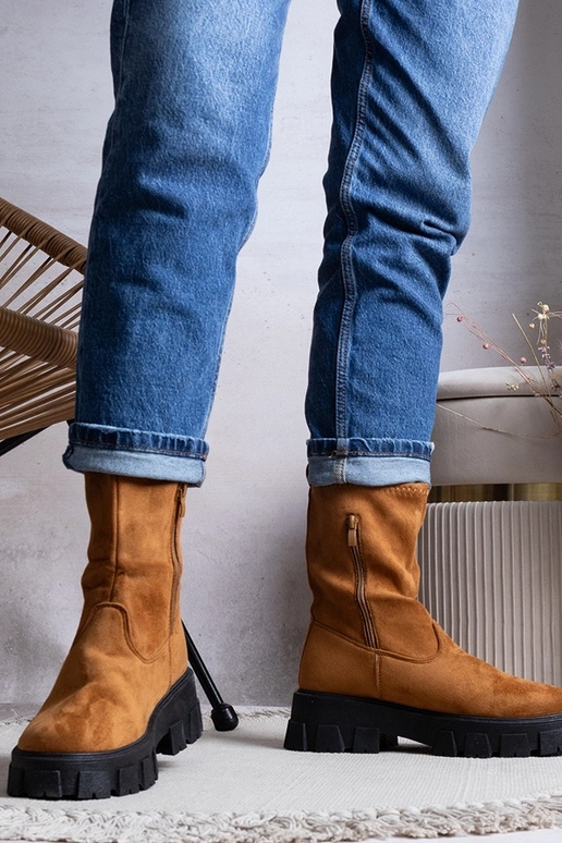 Braune Conco Plateaustiefel