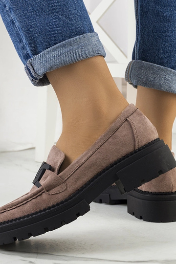 Braune Kunstvelours-Stiefel Gabriella 2