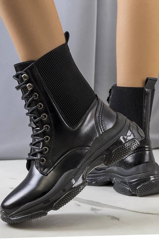 Schwarze Sedile-Stiefeletten