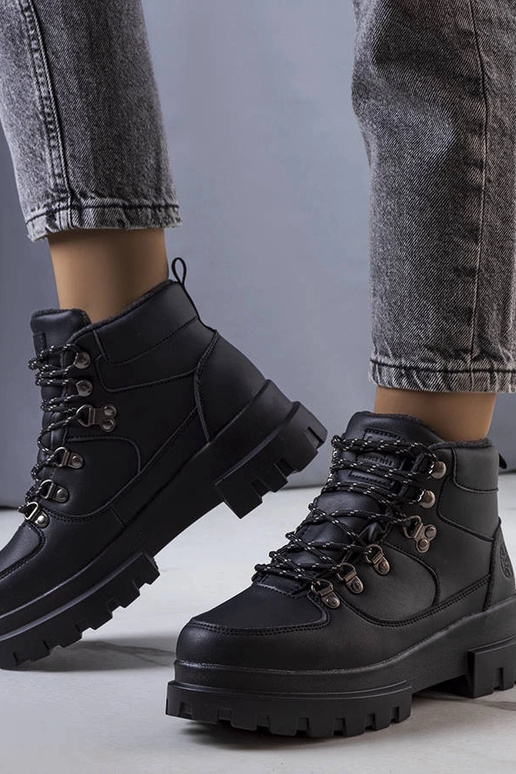 Schwarze Winter-Wanderschuhe,...