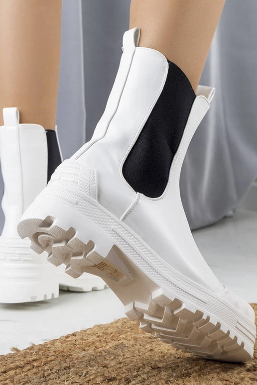 Crispo Damen Stiefeletten in weiß