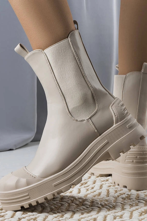 Beige Crispo Damenstiefeletten