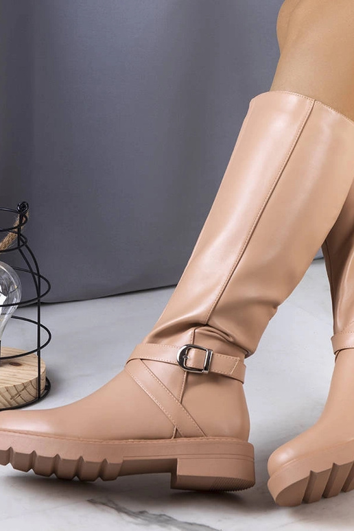 Beige isolierte Stiefel Olmin