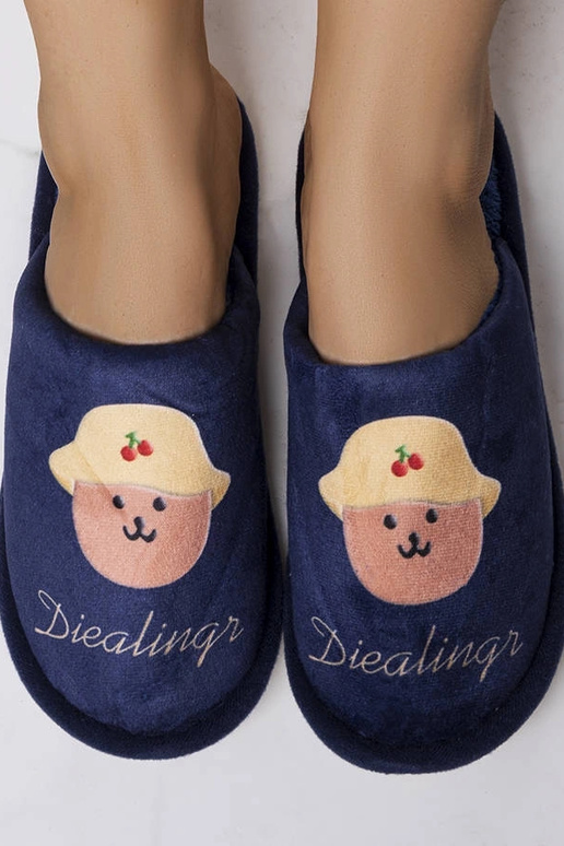Marineblaue weiche Hausschuhe Diealings