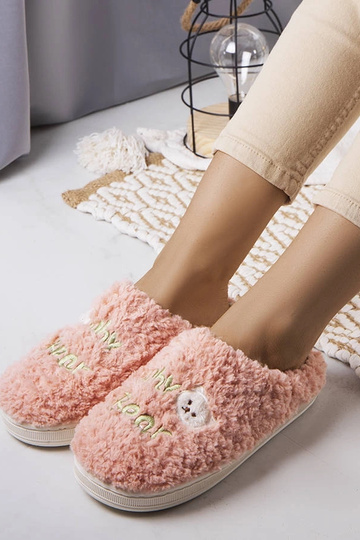 Rosa weiche Hausschuhe Why Bear 2