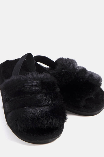 Leilanas schwarze elastische Hausschuhe 2