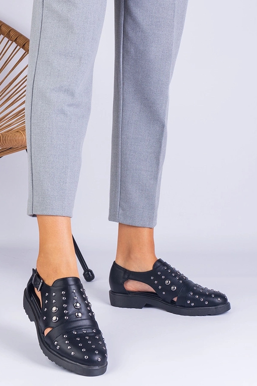 Schwarze Eleana Cut-Out-Schuhe