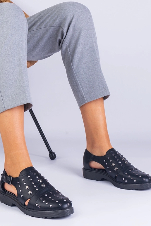 Schwarze Eleana Cut-Out-Schuhe