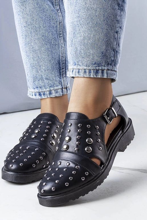 Schwarze Eleana Cut-Out-Schuhe