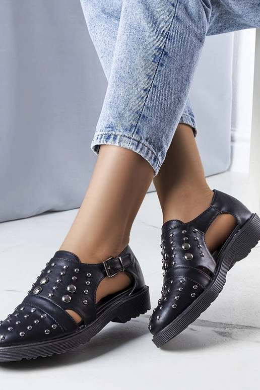 Schwarze Eleana Cut-Out-Schuhe