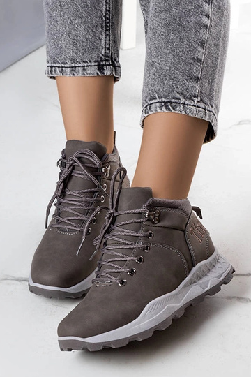 Adleri graue isolierte Damenstiefel 2