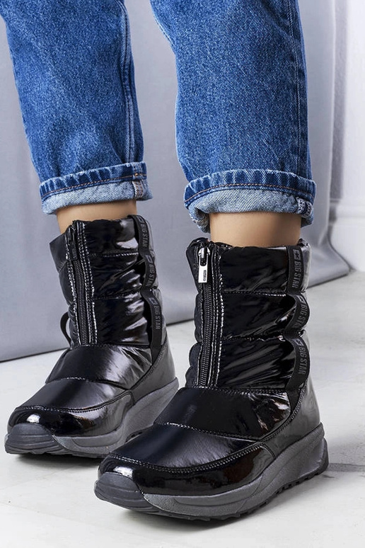 Schwarze Big Star Schneestiefel KK274392