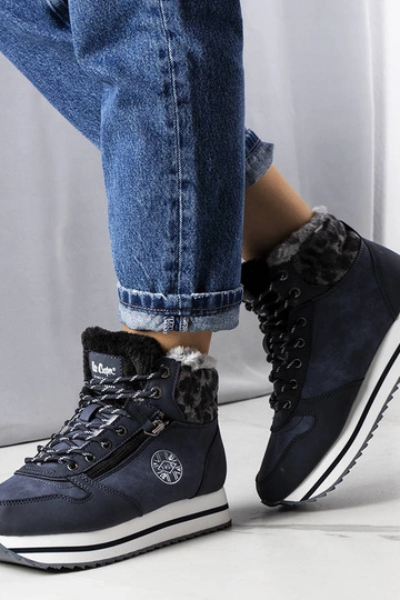 Dunkelblaue Stiefeletten,...