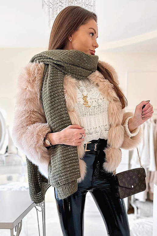 Khalil – Grüner Schal mit Punkten Khalil – Grüner Schal mit Punkten