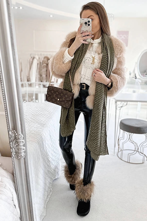 Khalil – Grüner Schal mit Punkten Khalil – Grüner Schal mit Punkten