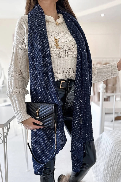 Khalil – marineblauer Schal mit Punkten Khalil – marineblauer Schal mit Punkten