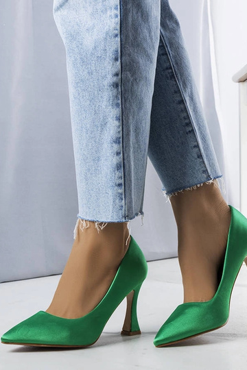 Grüne Otto Pumps mit...