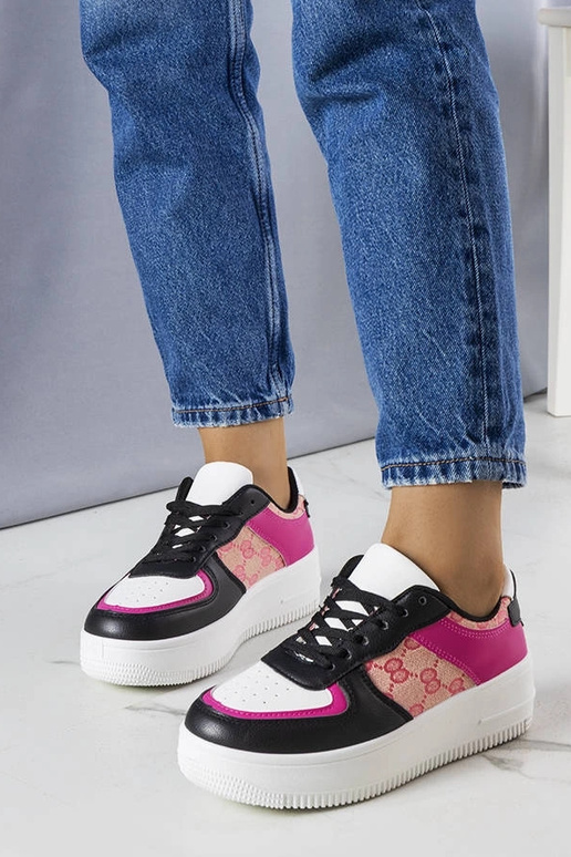 Rosa-schwarze Damensportschuhe, „Luzia"