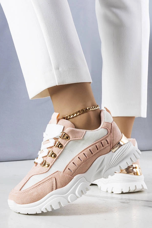 Mindys weiße und rosa Turnschuhe