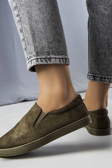 Grüne Kunstvelours-Sneaker... 2