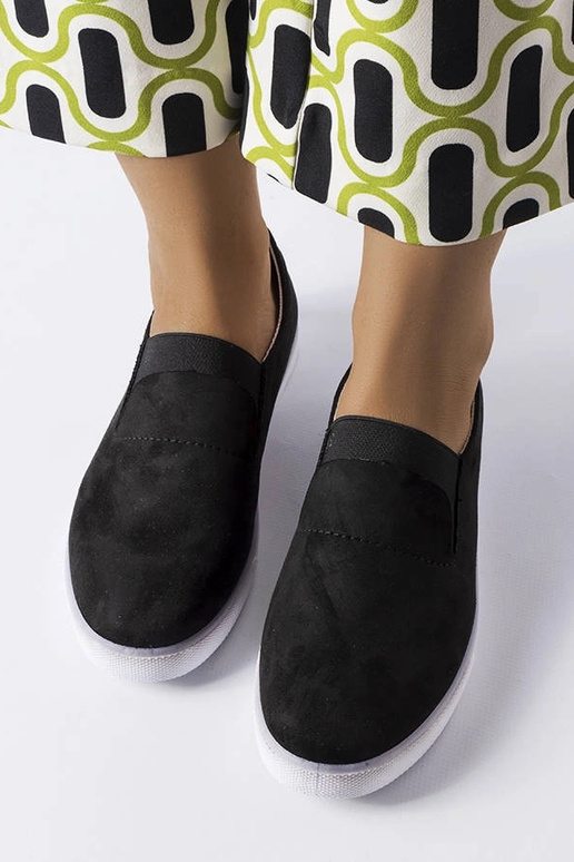 Schwarze Kunstvelours-Sneaker Jamal