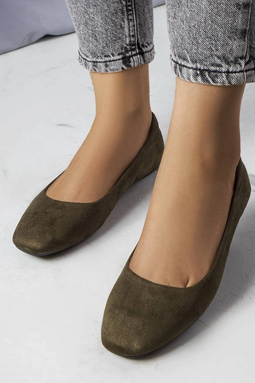 Jules grüne Kunstvelours-Balletschuhe Jules grüne Kunstvelours-Balletschuhe