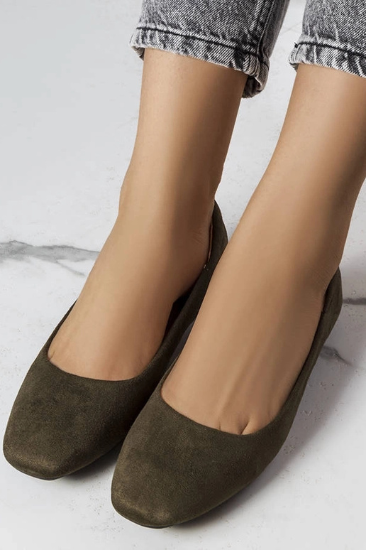 Jules grüne Kunstvelours-Balletschuhe Jules grüne Kunstvelours-Balletschuhe