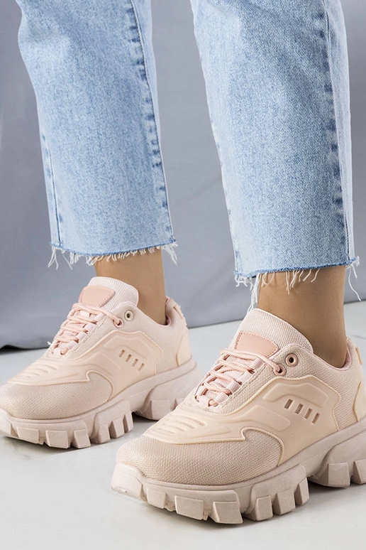 Pinke Sneaker mit massiver Inez-Sohle