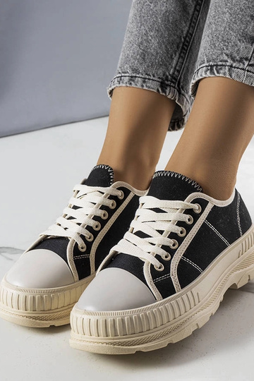 Schwarze Plateau-Sneakers „Nichole“ 2
