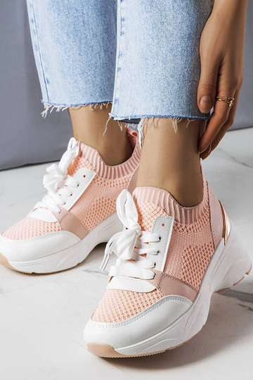 Ann's rosa Keil-Sneakers