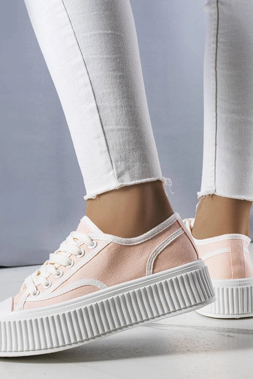 Delores – Hellrosa Plateau-Sneakers