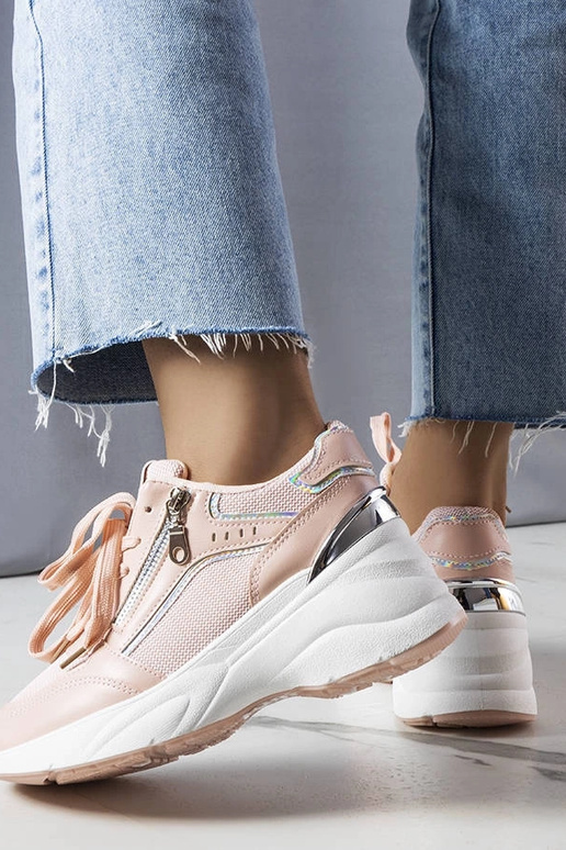 Stacey's – Rosa Sneaker mit Keilabsatz